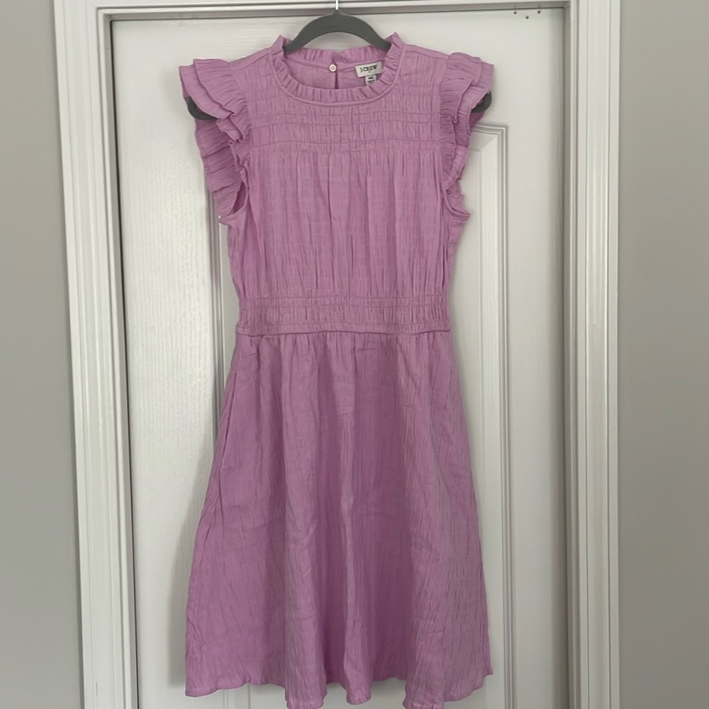 J Crew Gauze Flutter Sleeve Mini Dress